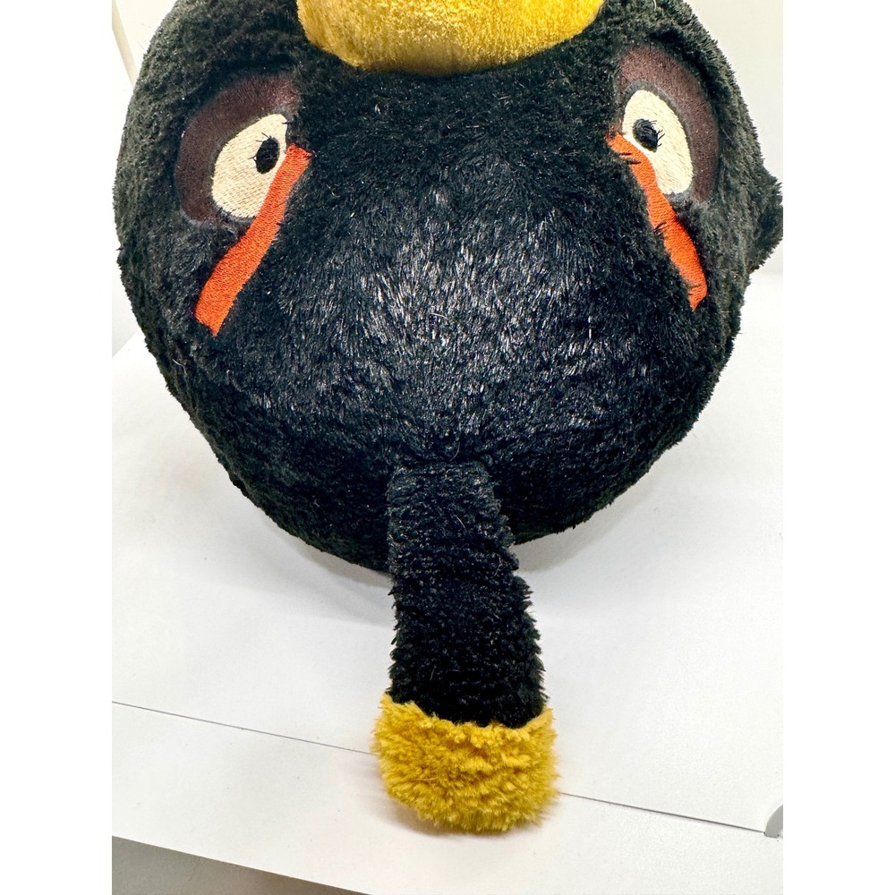 Angry Birds Bomb Black Bird Plush Stuffed Animal Large 11 Inch Rovio Toy - Picture 9 of 13